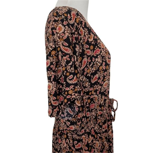 Kate & Sam Floral Paisley Maxi Dress Womens Size XXL Black Mixed Print Tiered - Picture 8 of 12